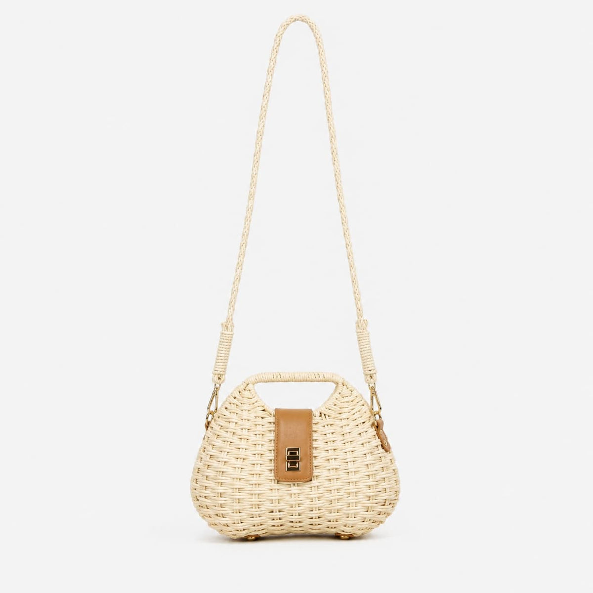 Sac à main bandoulière tissé en paille élégant - Isabella