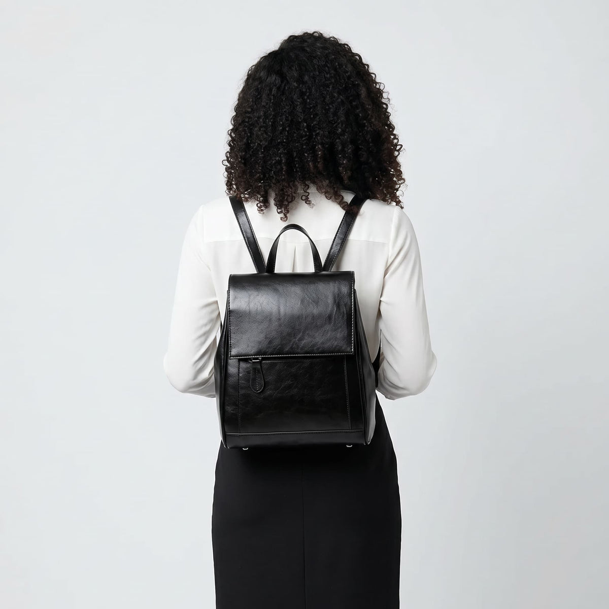 Sac à dos en cuir de vachette
