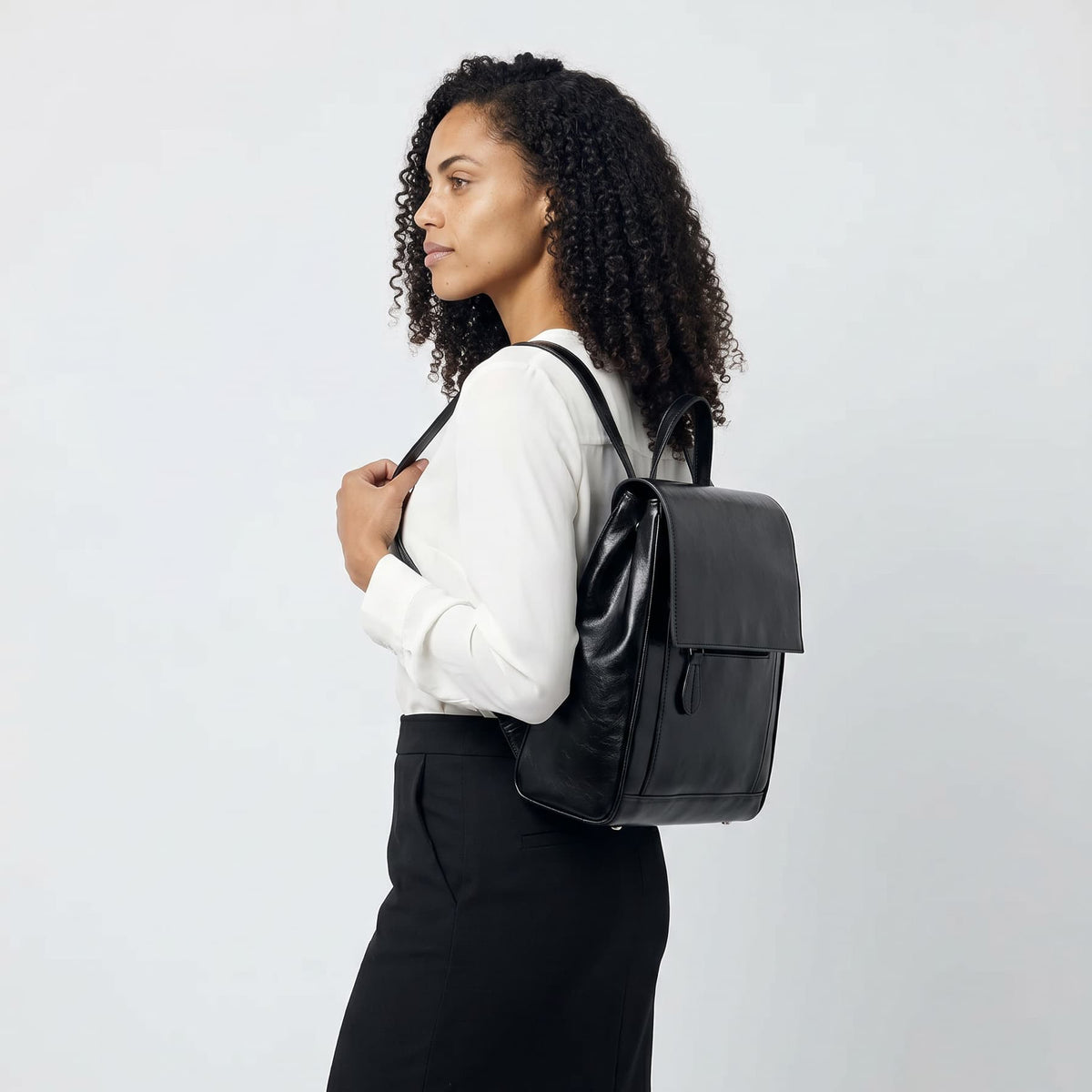 Sac à dos en cuir de vachette