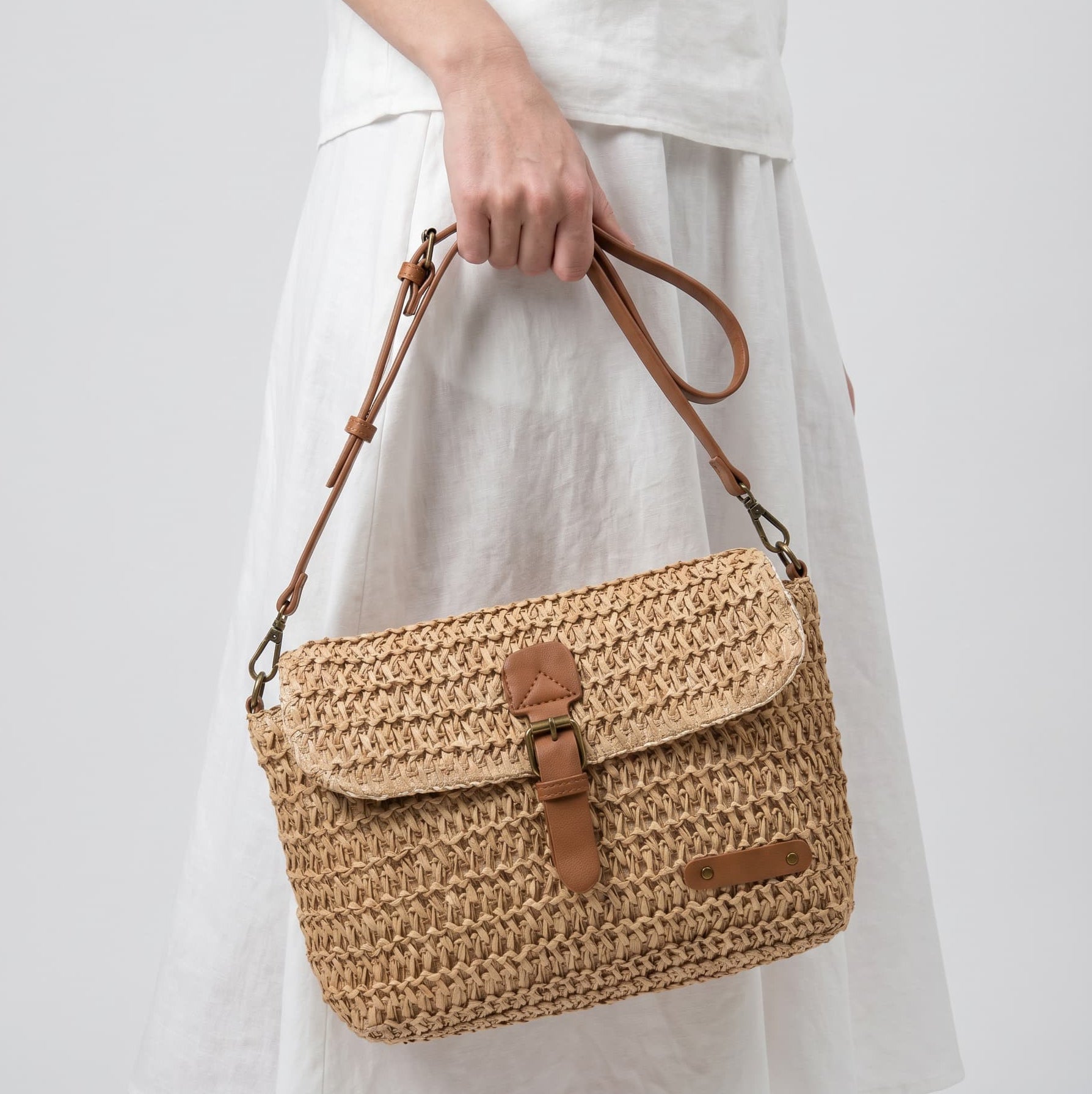 Sac à main bandoulière en paille élégant - Lavinia