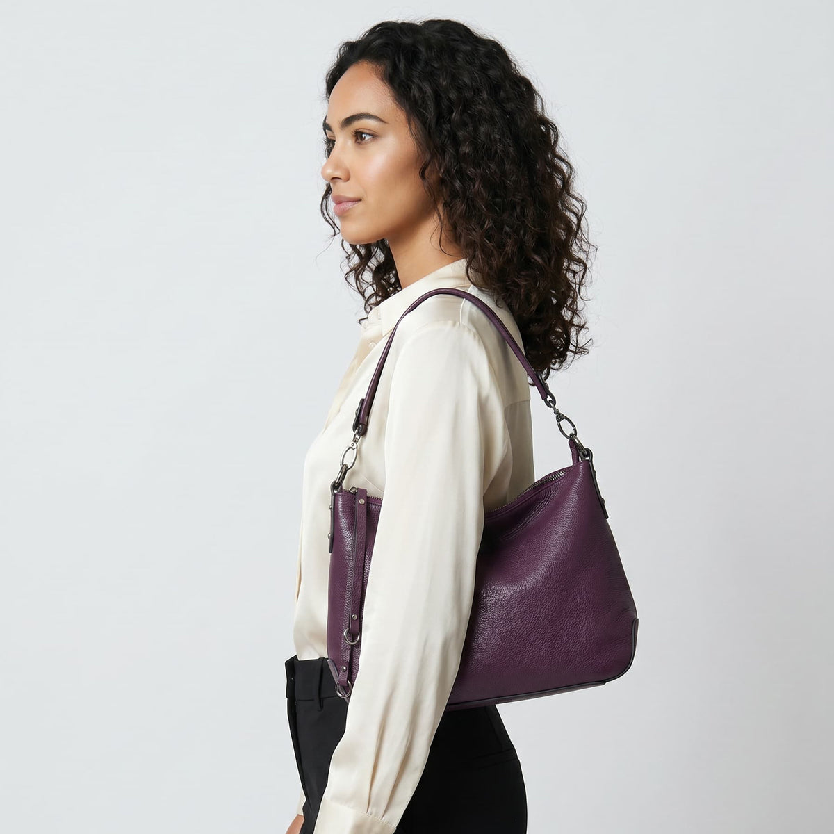 Sac à Main Bandoulière En Cuir Sobre - Alessandra