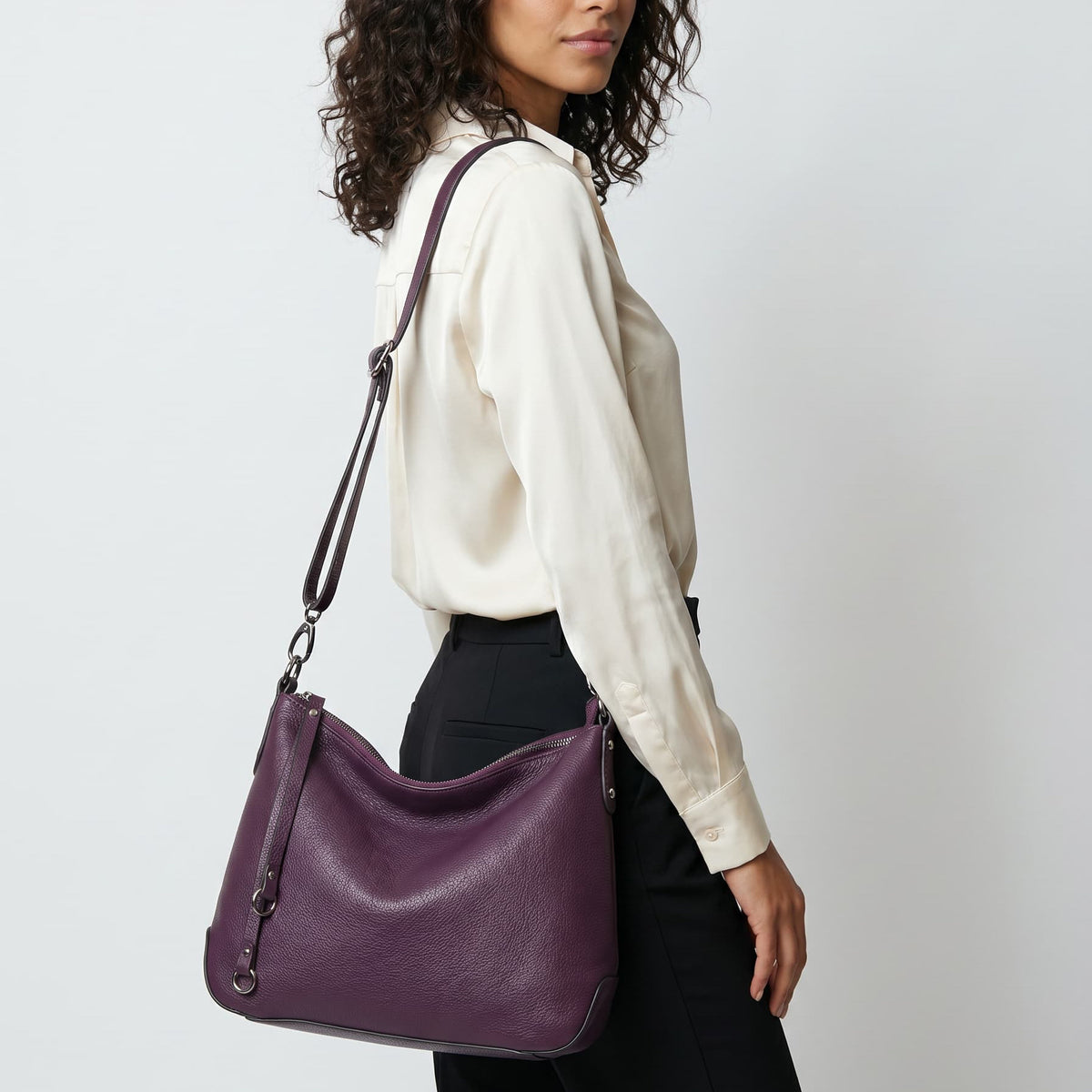 Sac à Main Bandoulière En Cuir Sobre - Alessandra