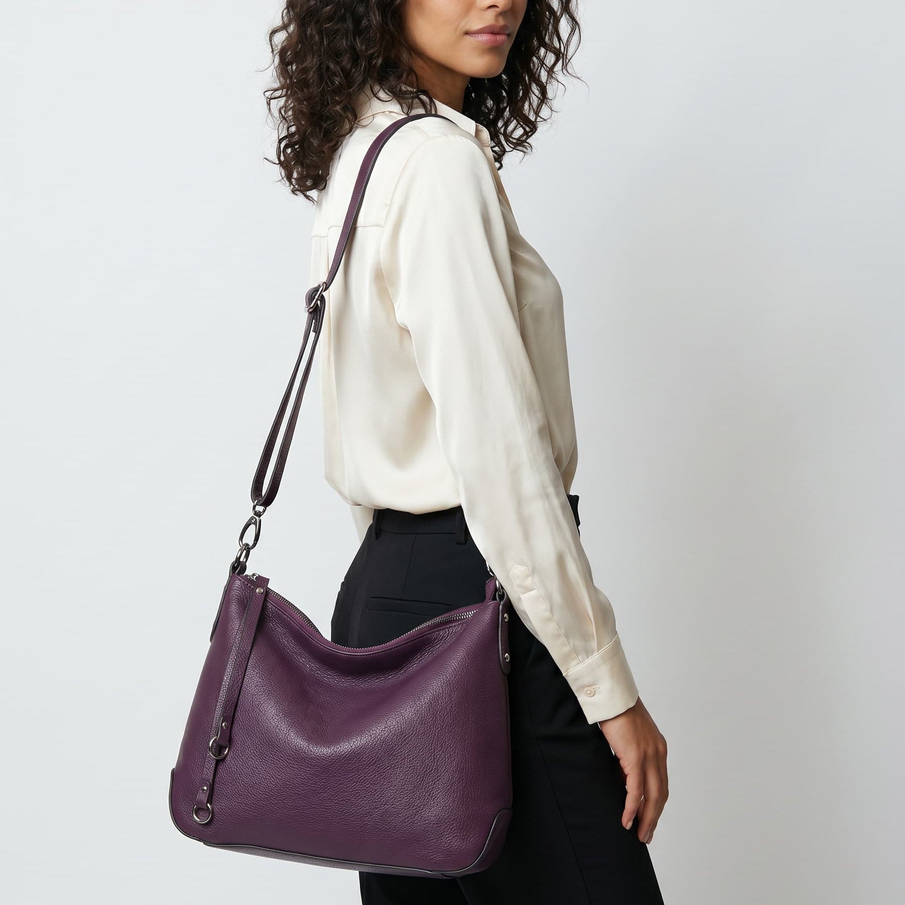 Sac à Main Bandoulière En Cuir Sobre - Alessandra